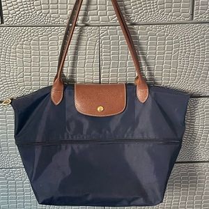 Longchamps Le Pliage Expandable Tote in Navy